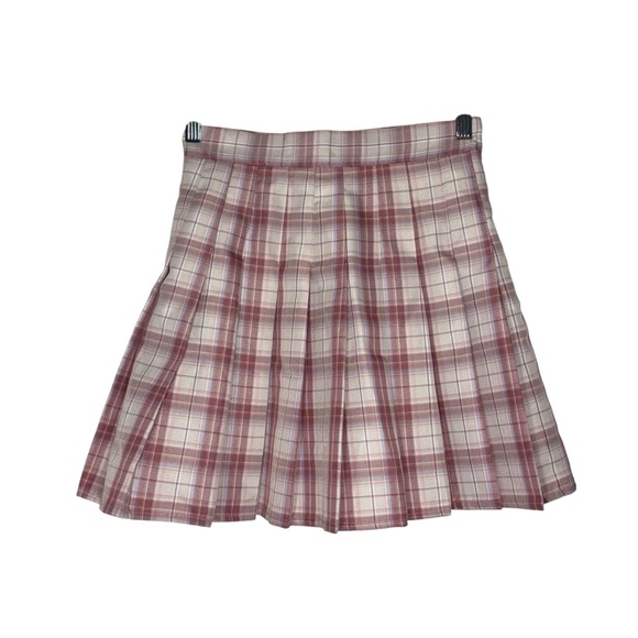 ROMWE‎ Pink and White Mini Skater Skirt Size XS - Picture 1 of 6